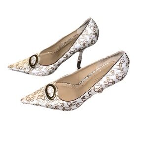 BCBGirls Logo Printed Heels Size 6.5